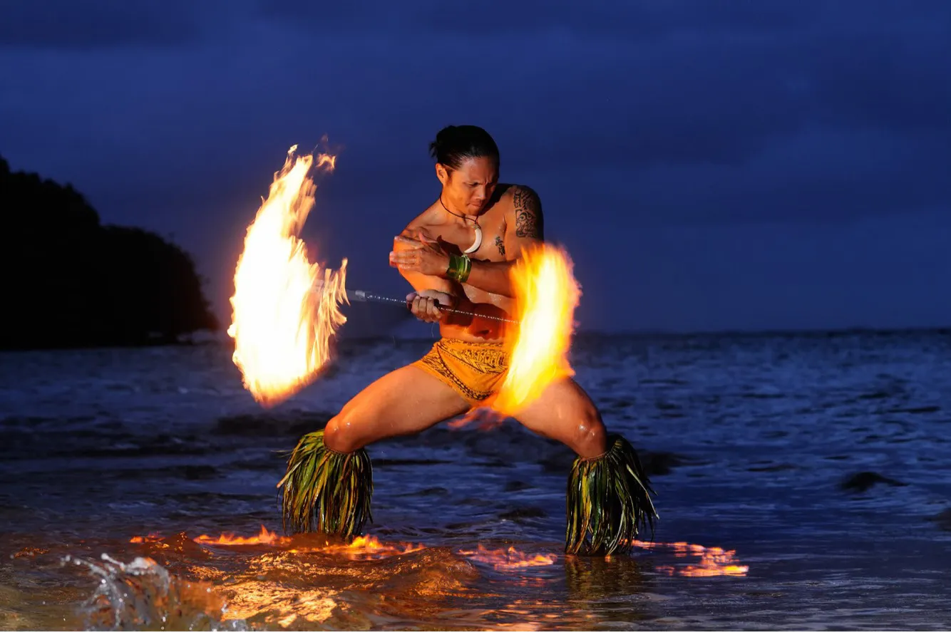 Professional Fire Knife Dancing